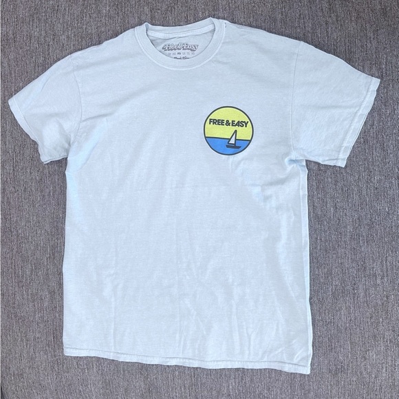 Free & Easy Sailboat SS Tee Powder Blue Small - Picture 7 of 8